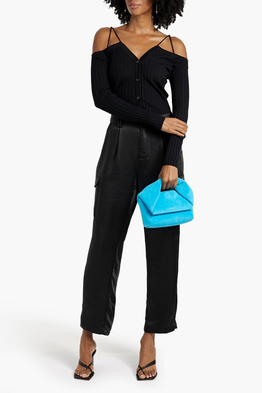 LISA YANG Clarissa cold-shoulder ribbed cashmere top