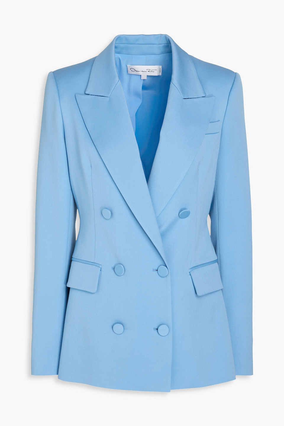 OSCAR DE LA RENTA DOUBLE-BREASTED WOOL-TWILL BLAZER 