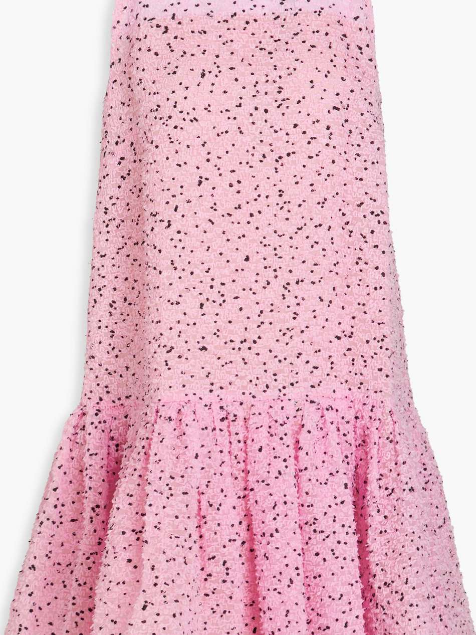 gathered fil coupé organza mini dress