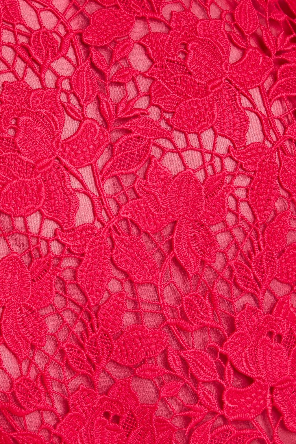 OSCAR DE LA RENTA 장식 디테일 기퓌르 레이스 & 트위드 미디 드레스