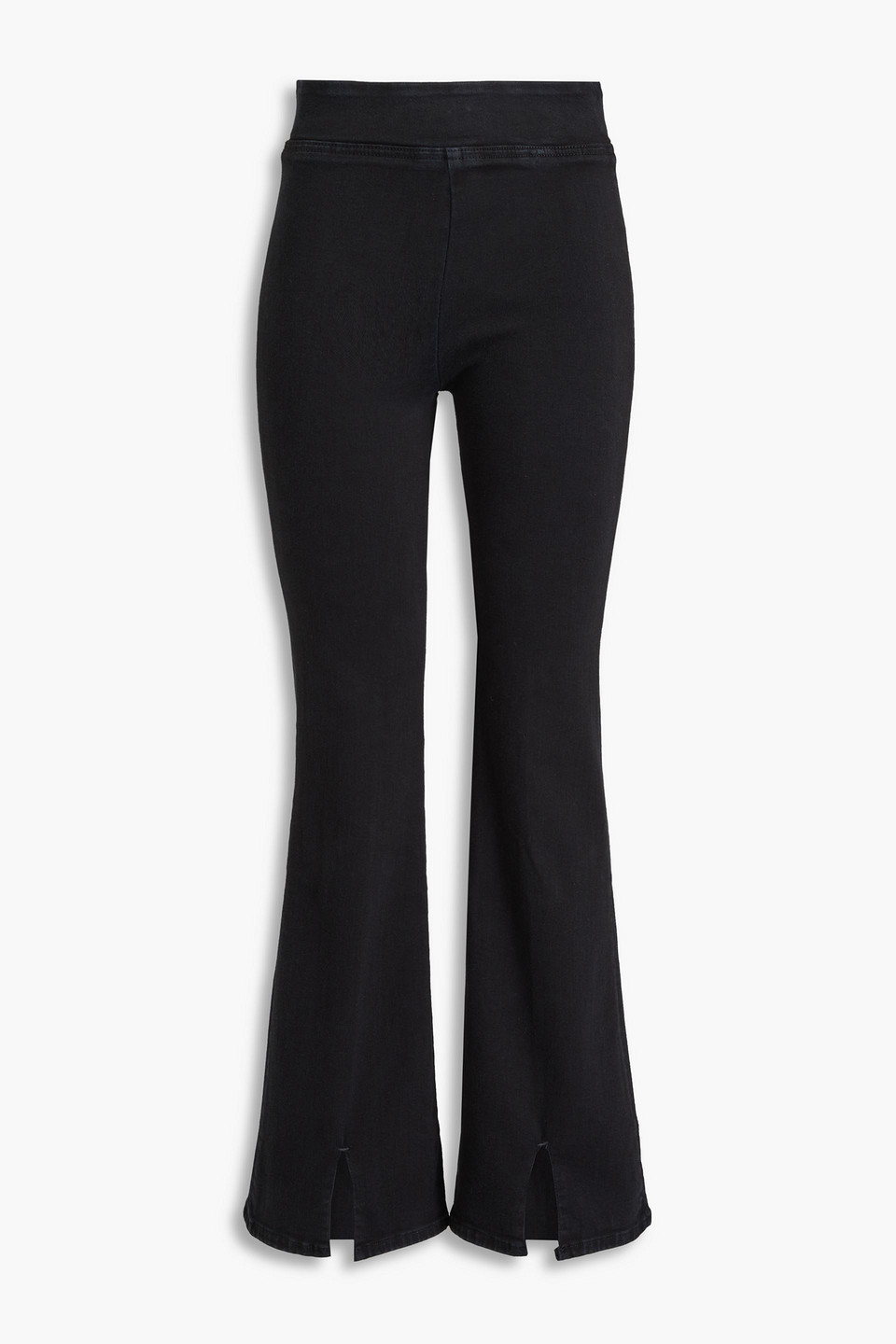 Frame The Jetset High-rise Flared Jeans In Schwarz