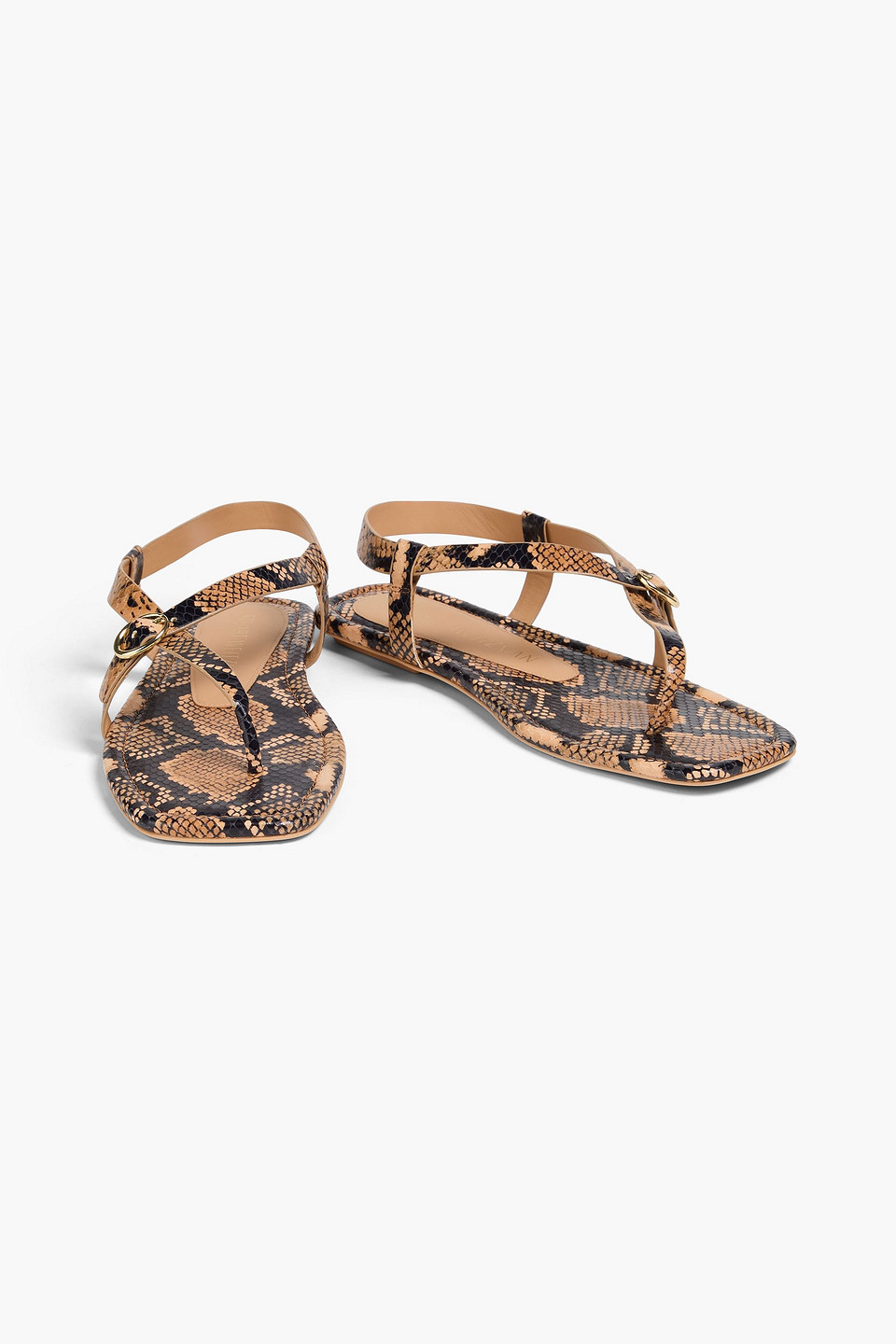 Stuart Weitzman Benni Sandalen Aus Leder Mit Schlangeneffekt In Animal-print