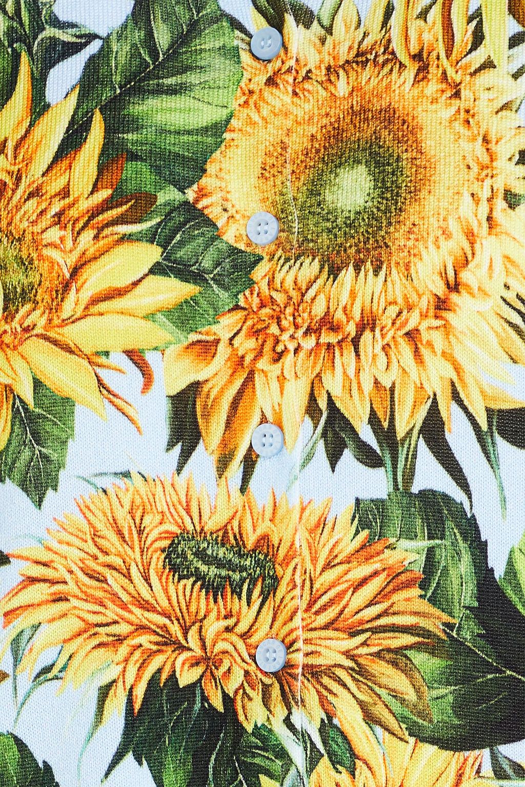 OSCAR DE LA RENTA كارديغان من مزيج من القطن مُزيّن بطبعة الأزهار