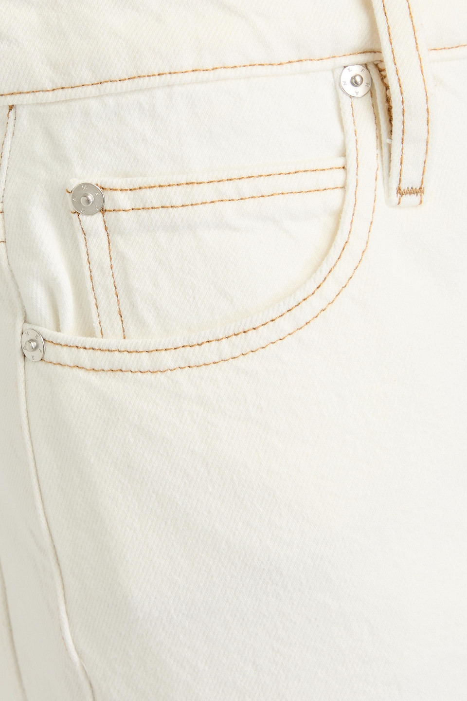 Shop Frame Denim Shorts In Ivory