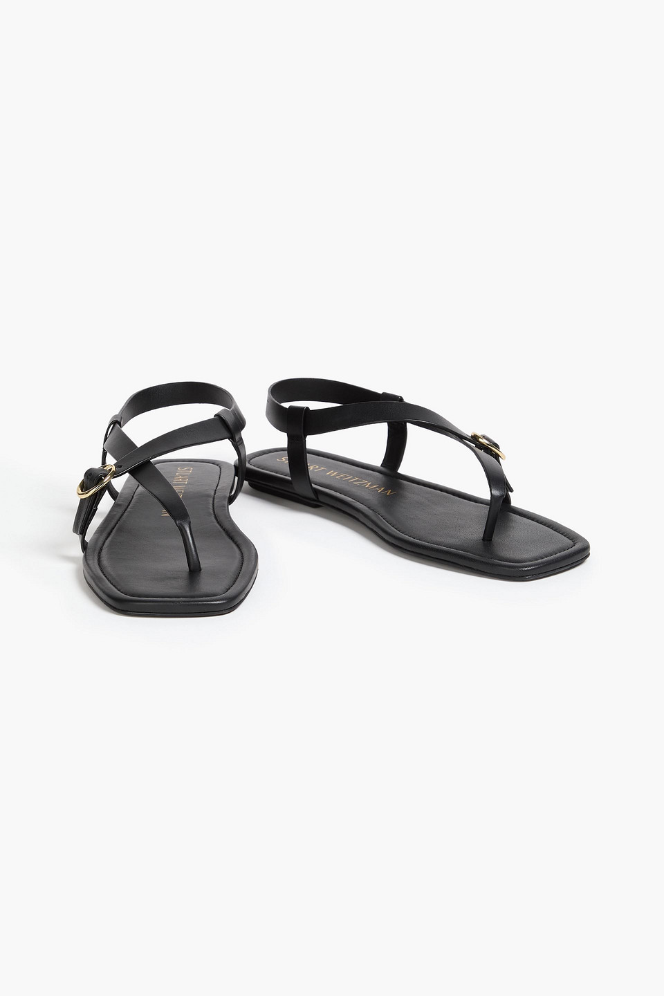Stuart Weitzman Bennian Sandalen Aus Leder In Schwarz