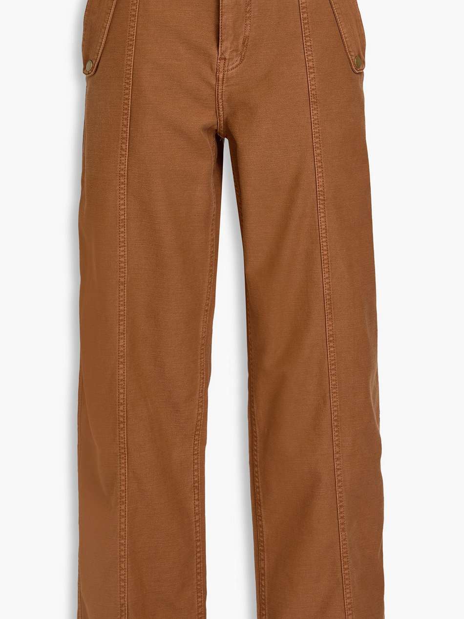 utility barrel cotton-canvas wide-leg pants