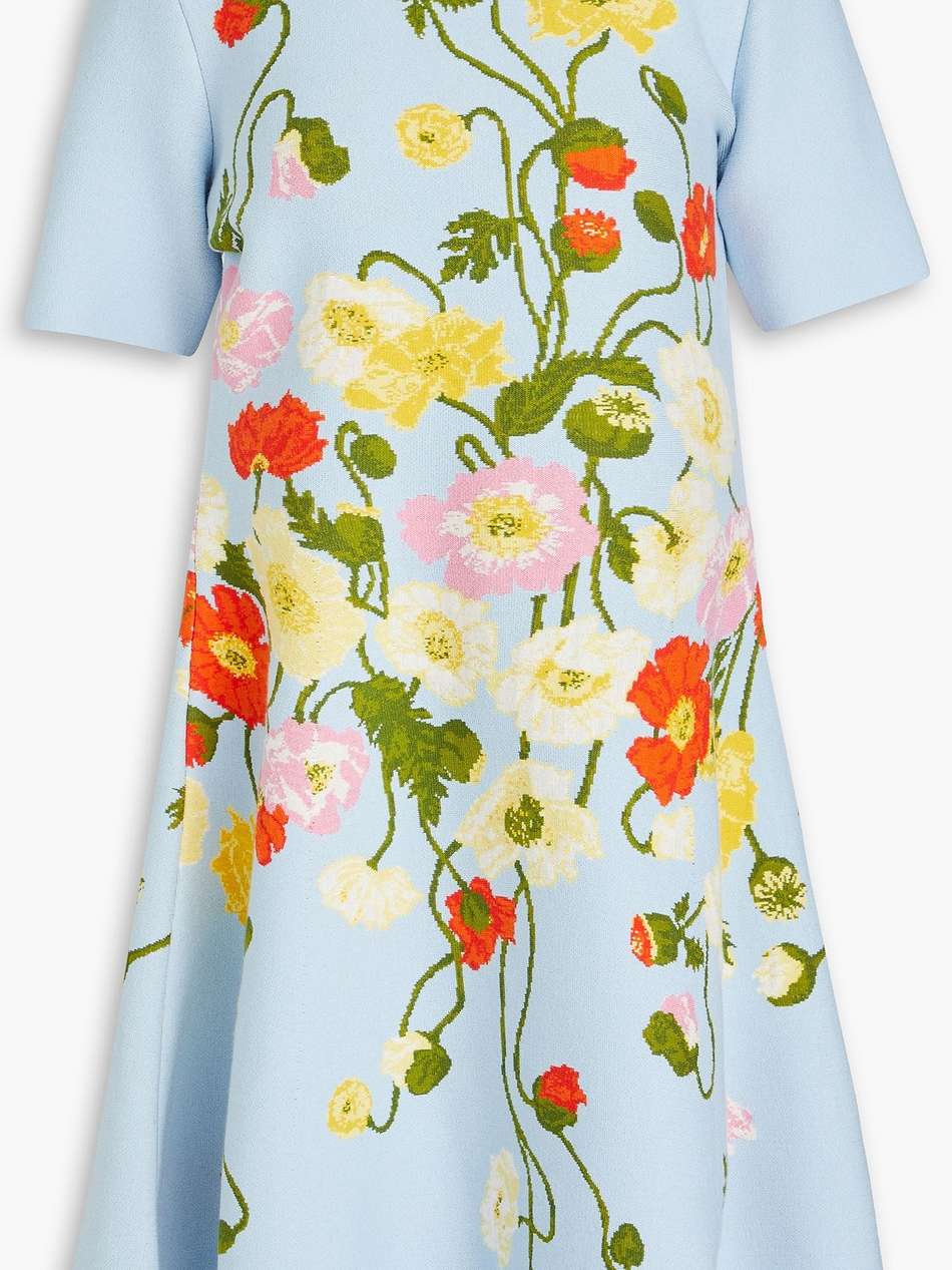 jacquard-knit mini dress