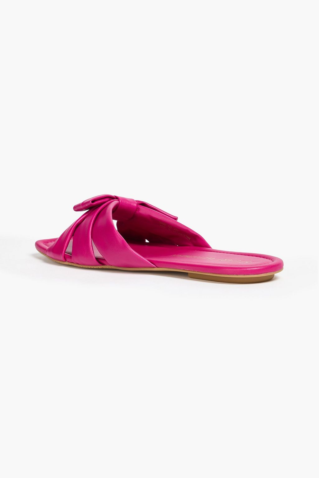 STUART WEITZMAN Sofia レザー スライドサンダル リボン付き