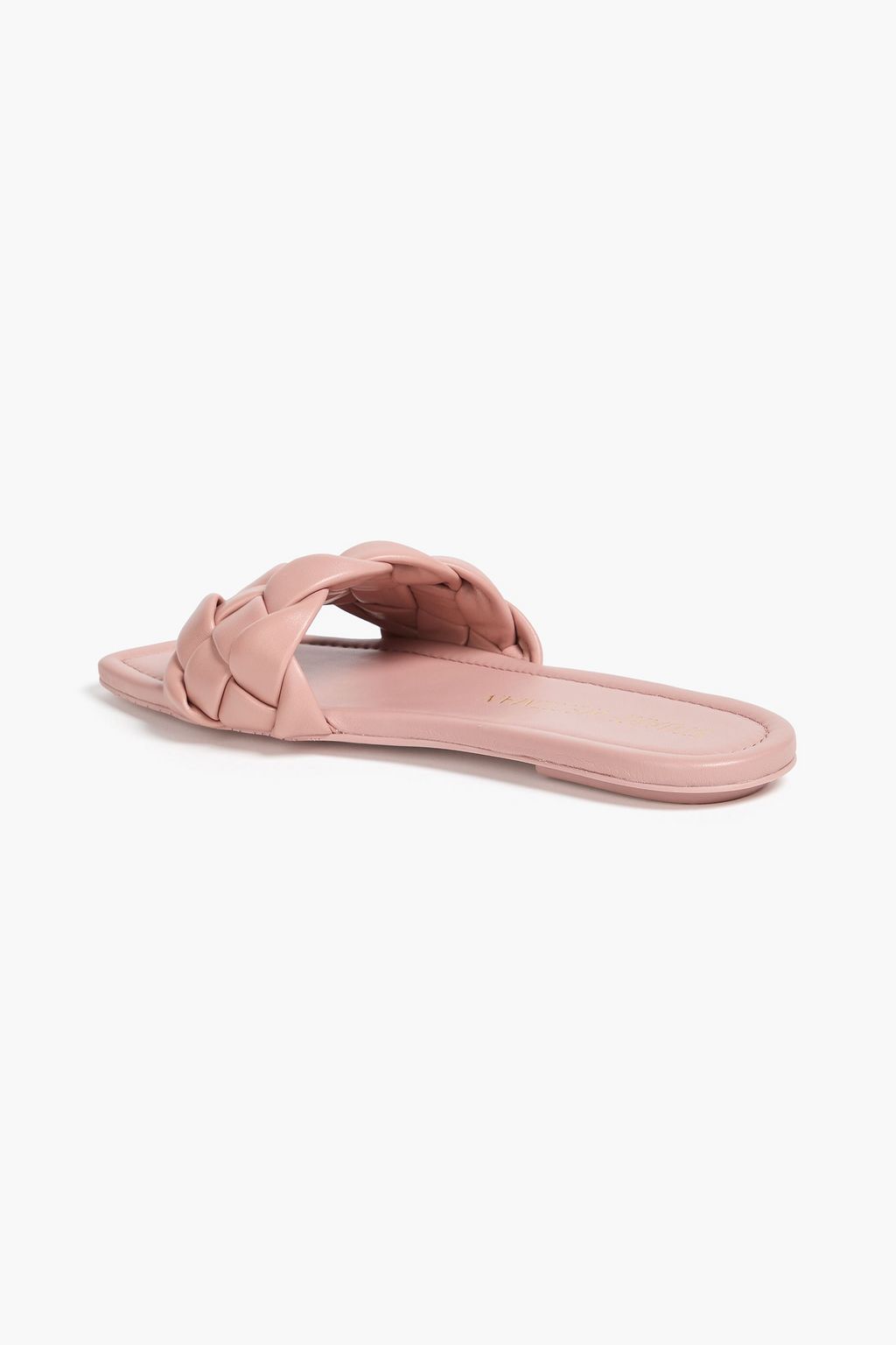 STUART WEITZMAN 編み込みレザー スライドサンダル