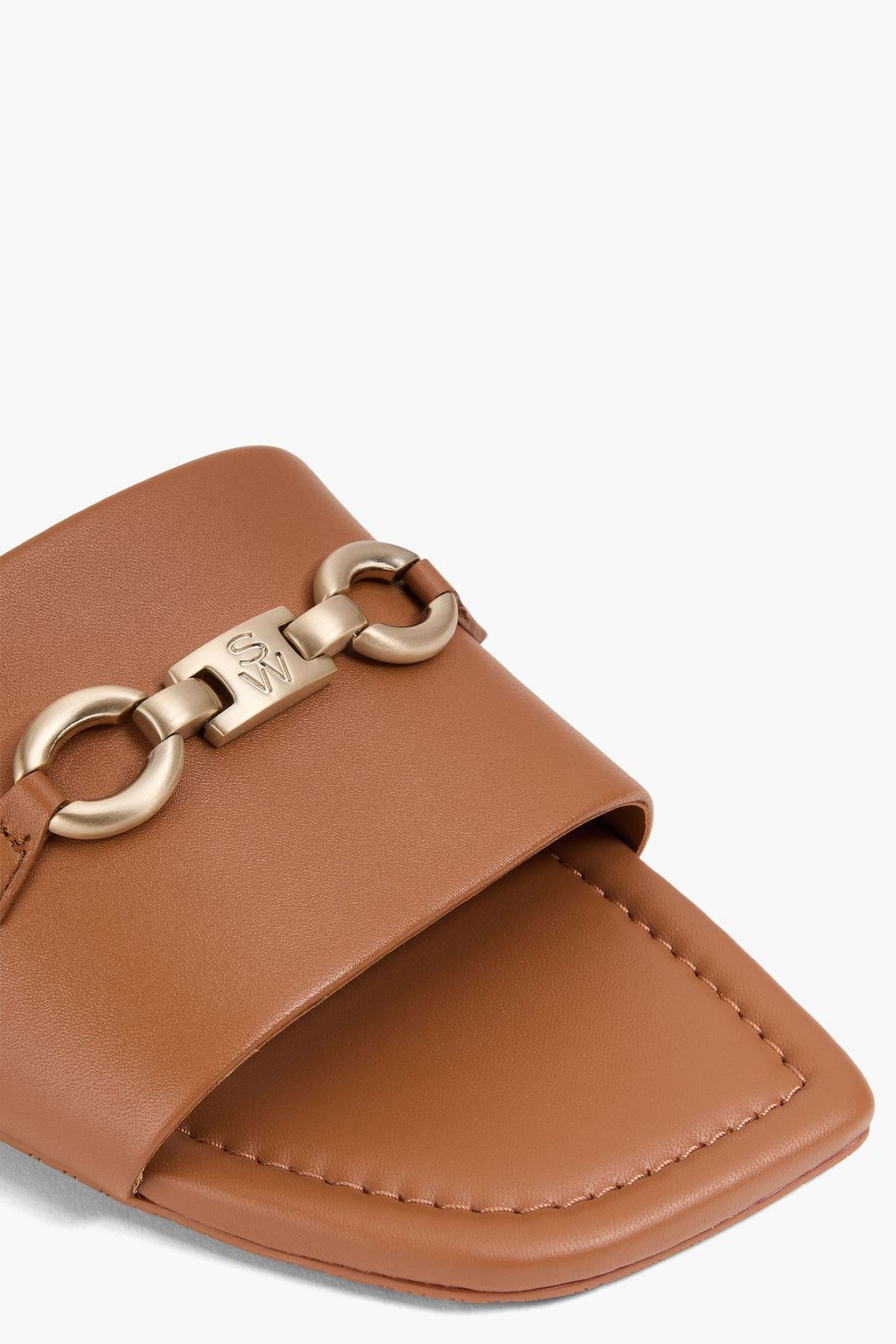 STUART WEITZMAN SW Signature レザー スライドサンダル
