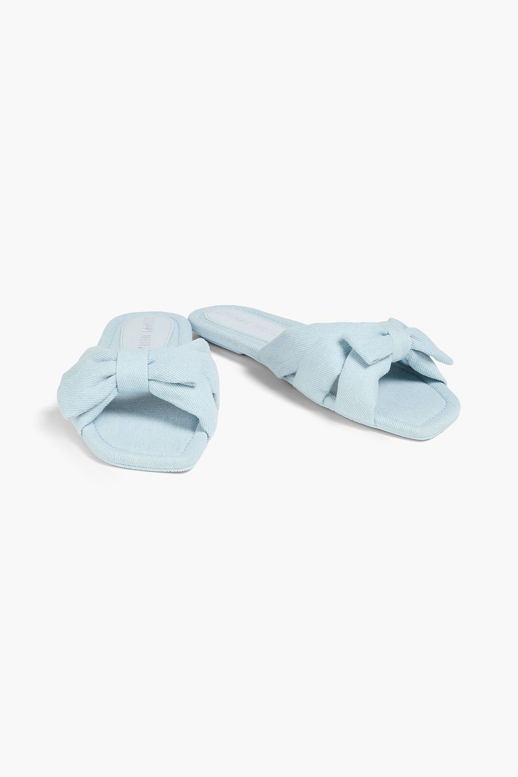 STUART WEITZMAN Sofia デニム スライドサンダル リボン付き