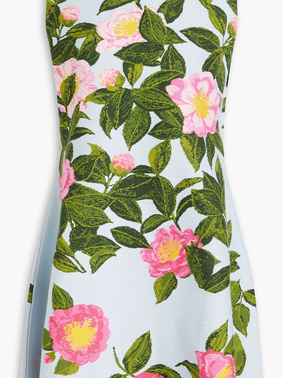 jacquard-knit mini dress