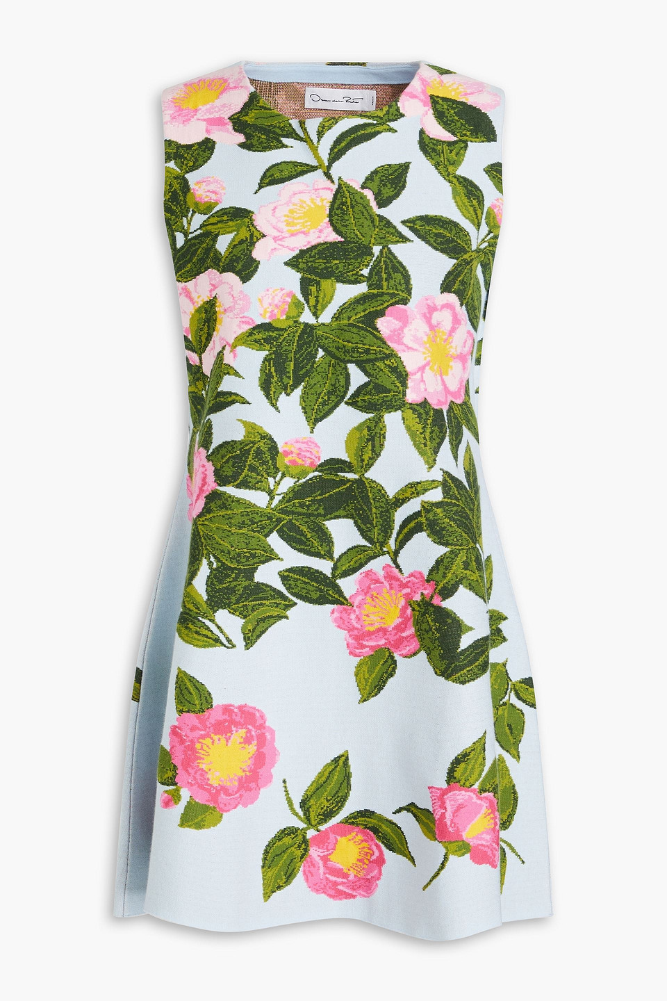 Jacquard-knit mini dress