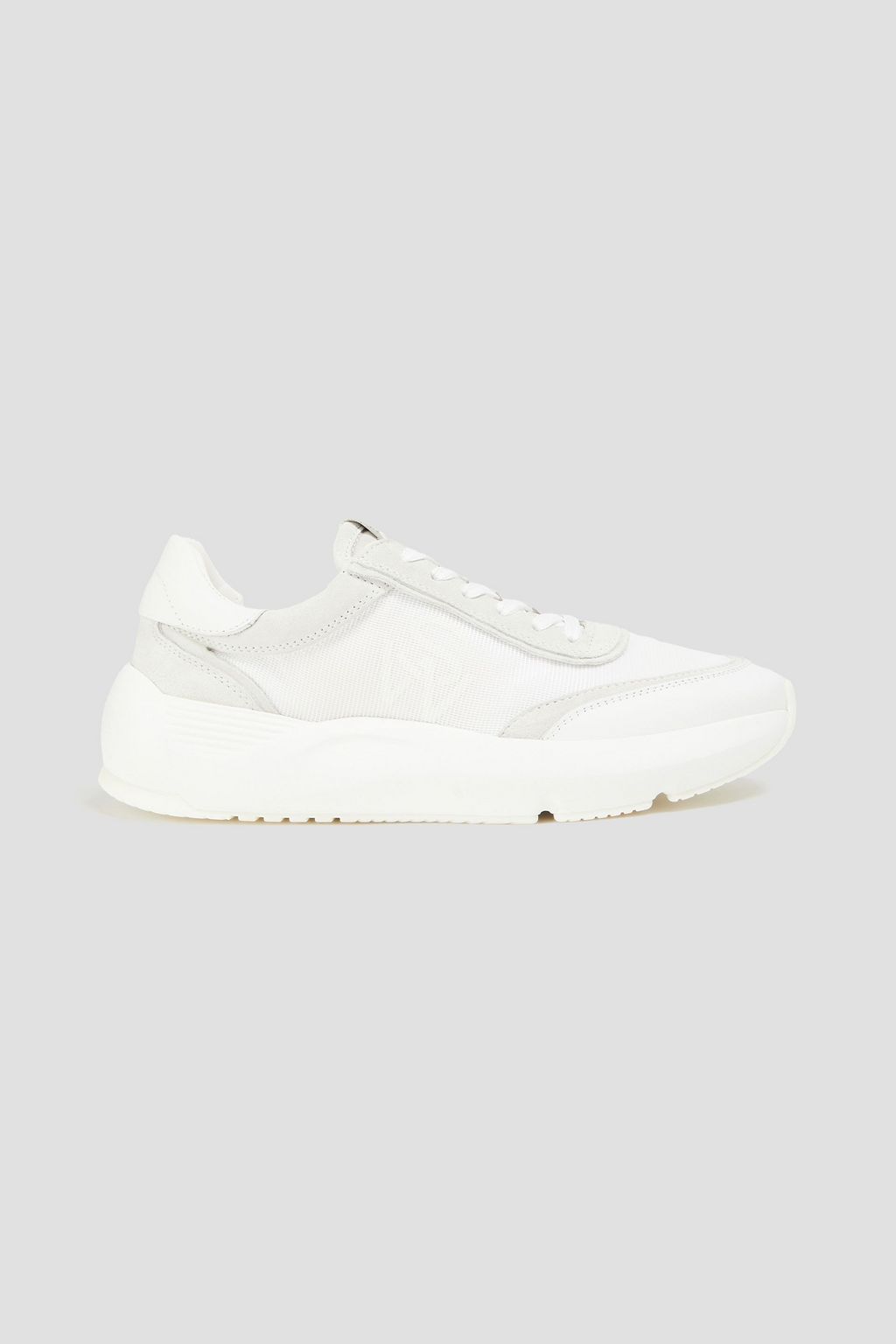 STUART WEITZMAN Glide mesh and suede sneakers THE OUTNET