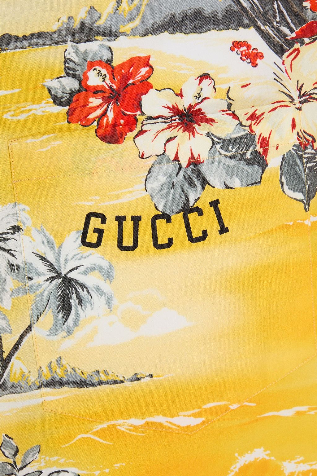 GUCCI Printed cotton-poplin shirt