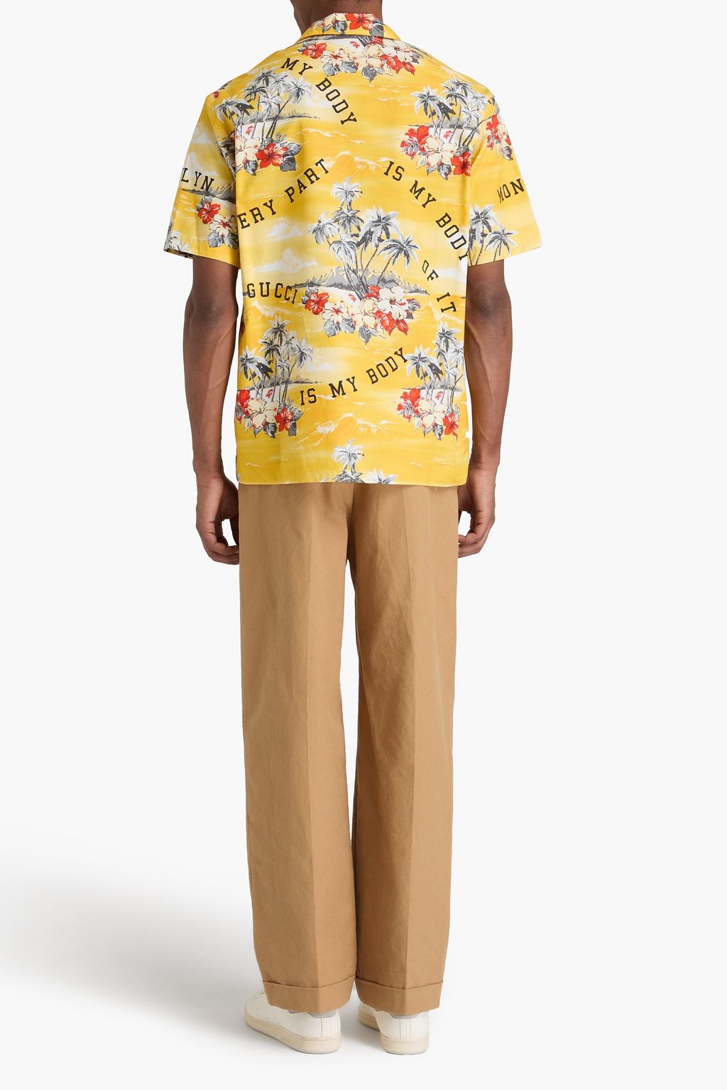 GUCCI Printed cotton-poplin shirt