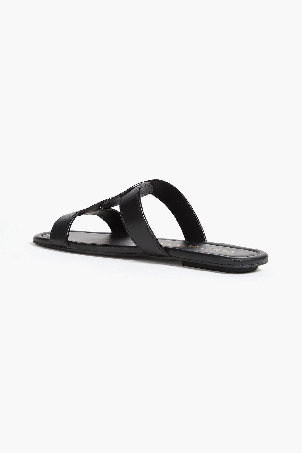  Stuart Weitzman - Ibiza Twisted Leather Sandals - Black - Us 6 