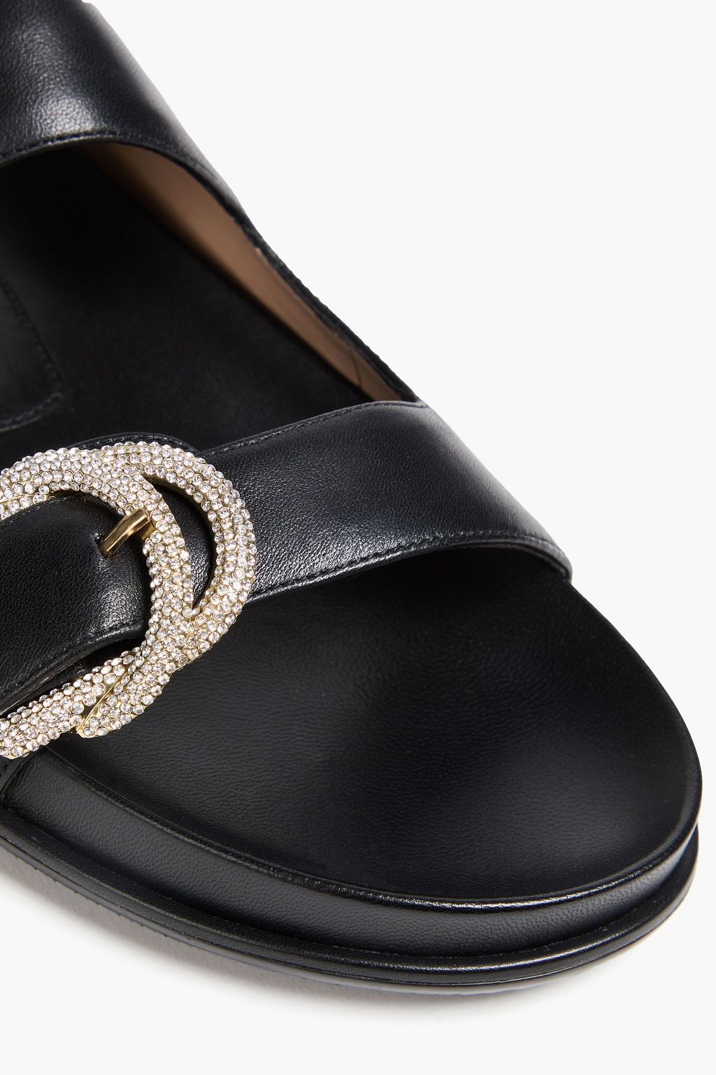 STUART WEITZMAN صندل من الجلد ومزين بالكريستال