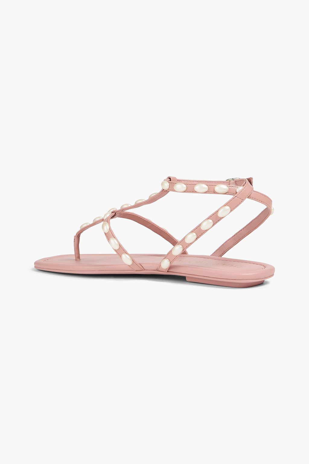 STUART WEITZMAN レザー サンダル フェイクパール付き