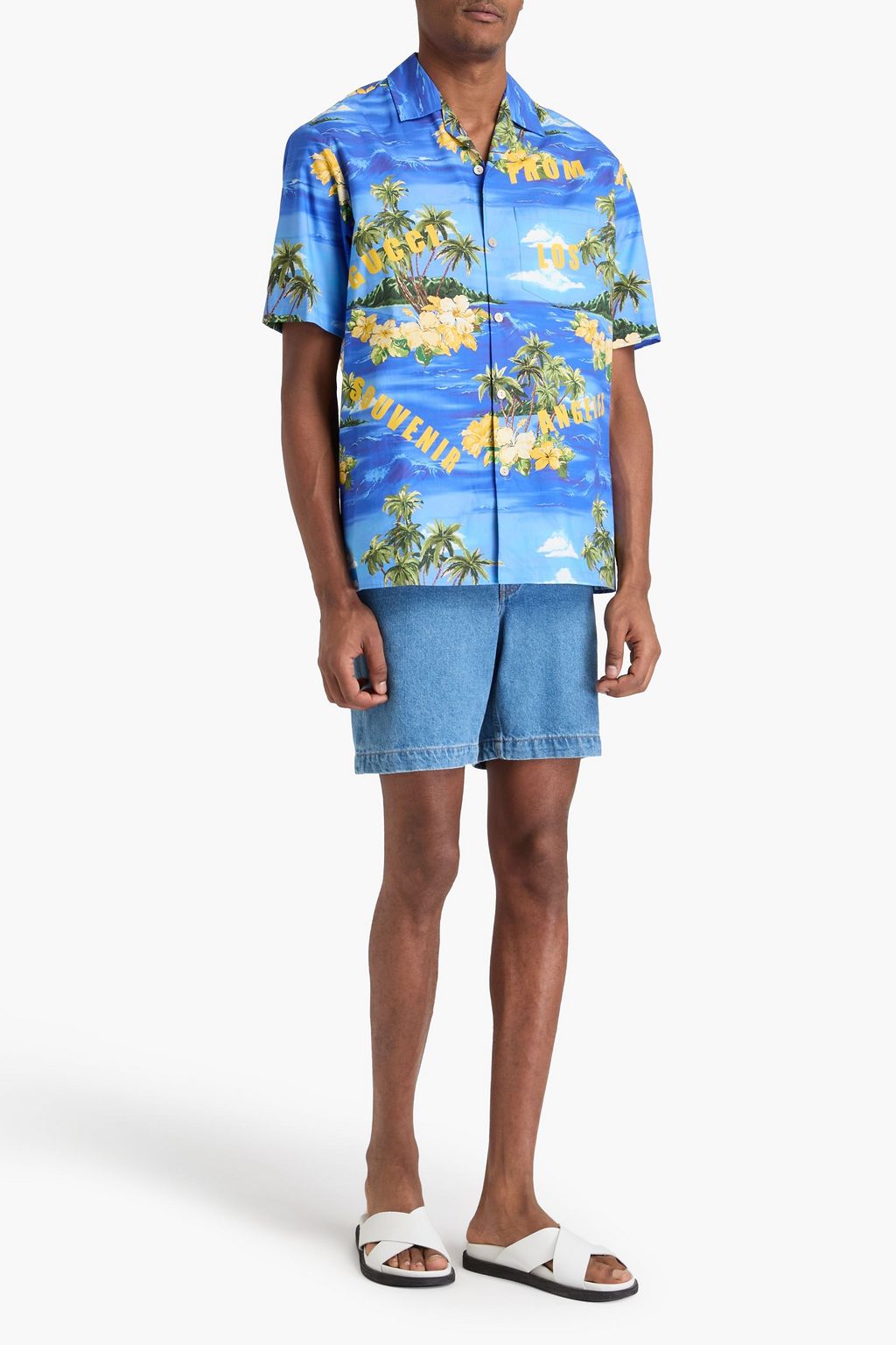 GUCCI Printed cotton-poplin shirt