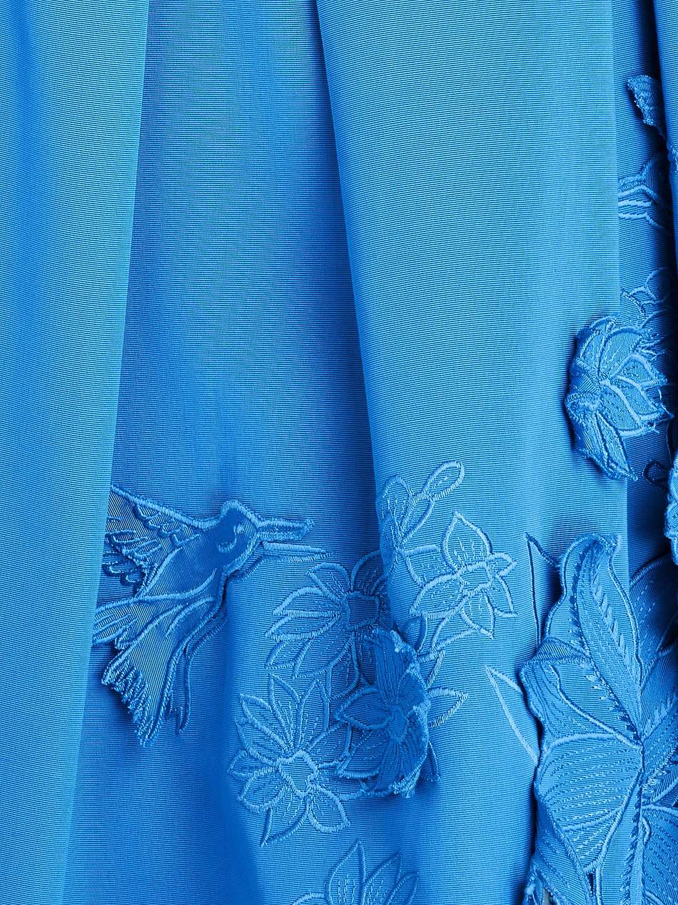 laser-cut appliquéd taffeta dress