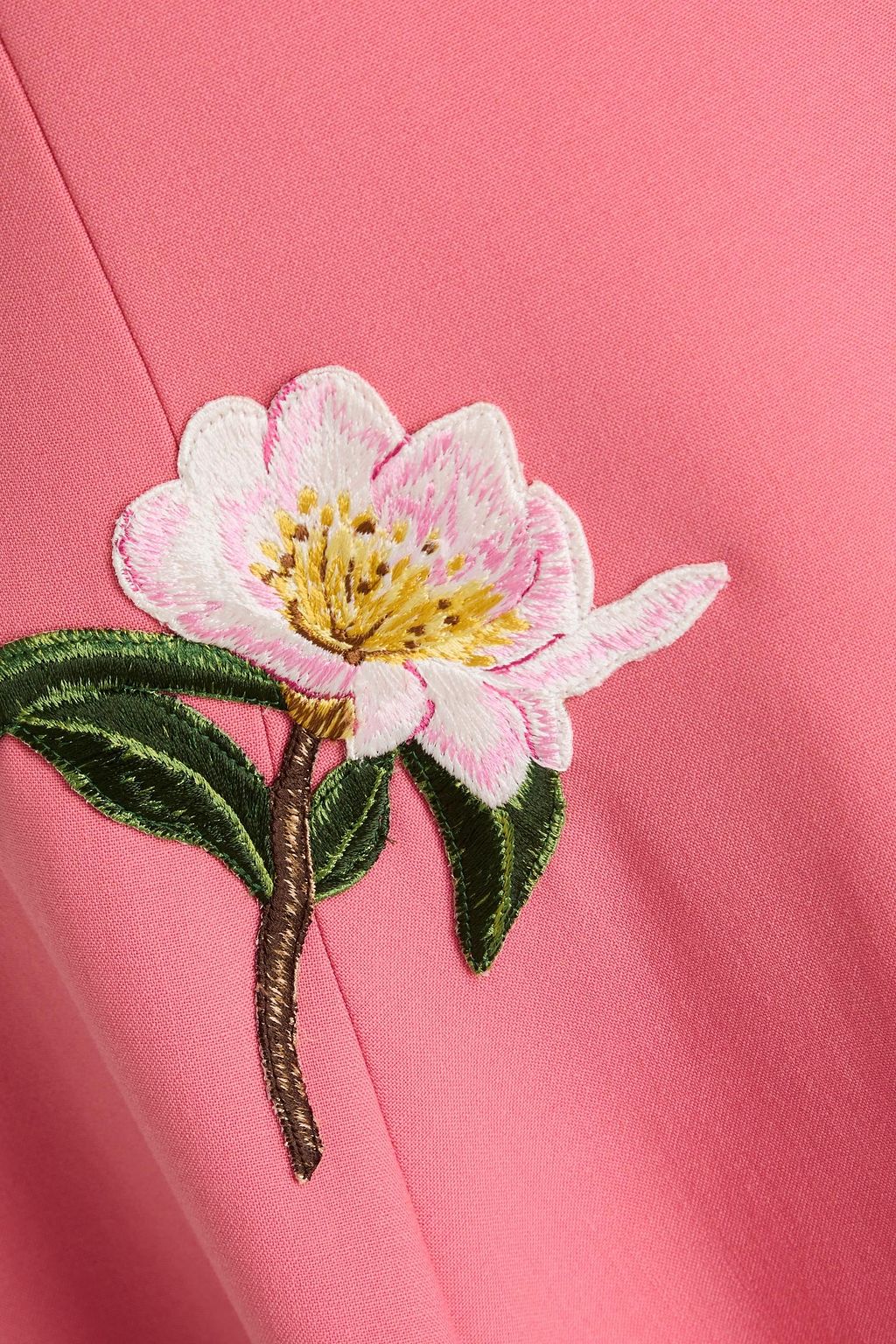 OSCAR DE LA RENTA فستان متوسط الطول من مزيج الصوف المطرّز