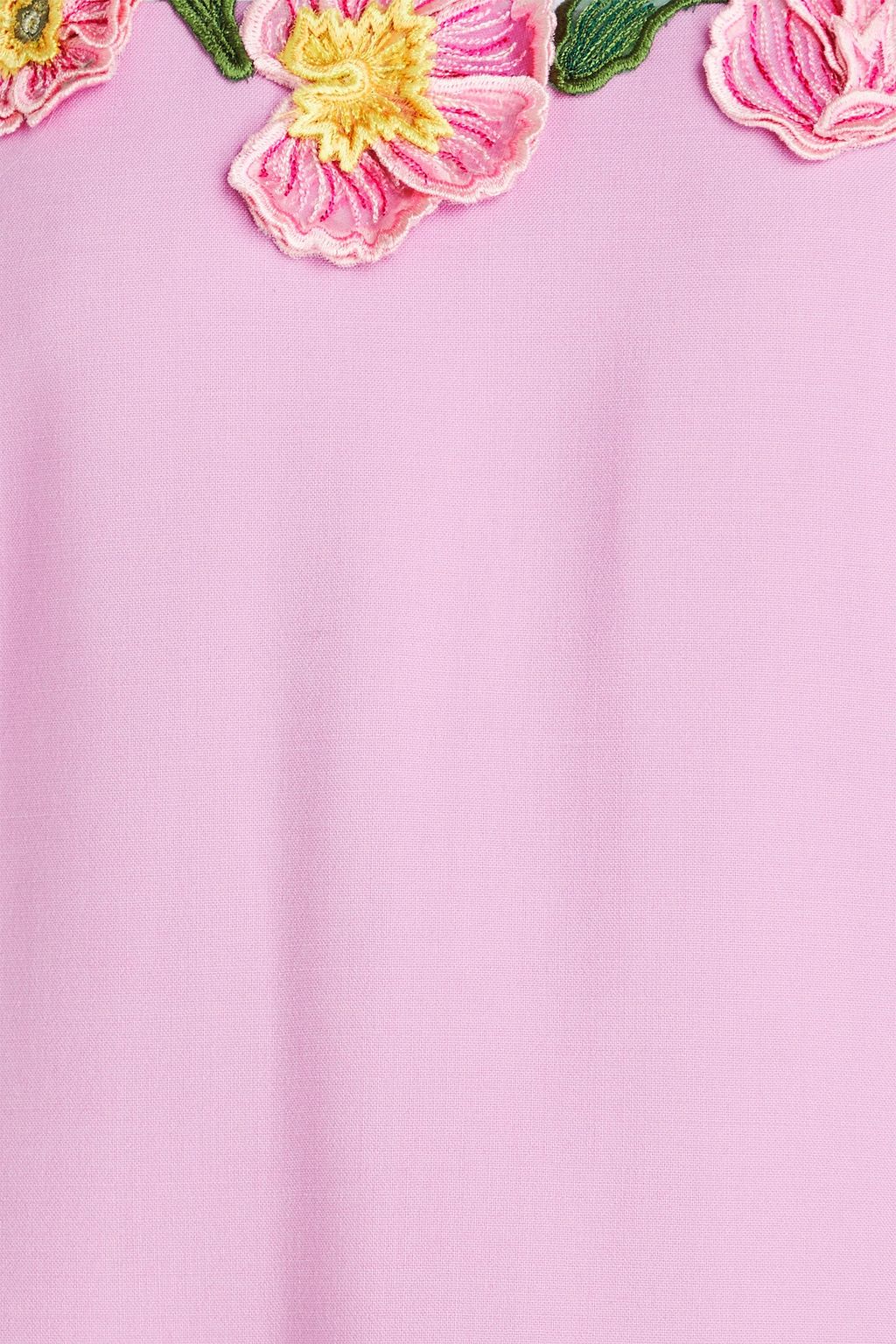 OSCAR DE LA RENTA Tulle-trimmed wool-blend midi dress