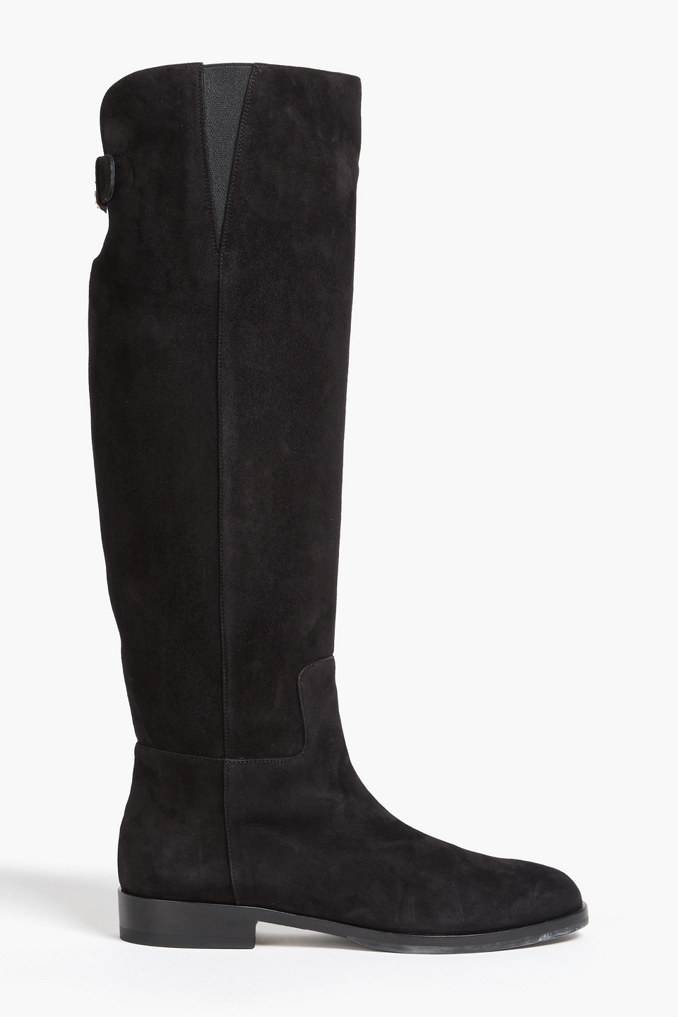 Dolce & Gabbana Embellished Suede Knee Boots In Black