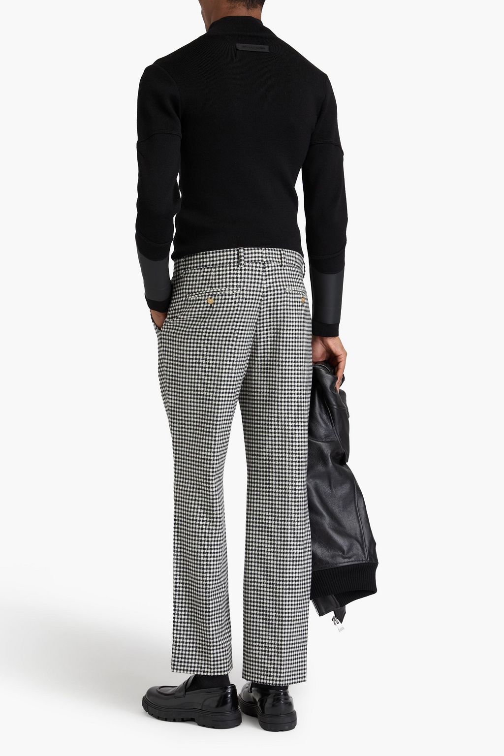 GUCCI Gingham wool-jacquard pants