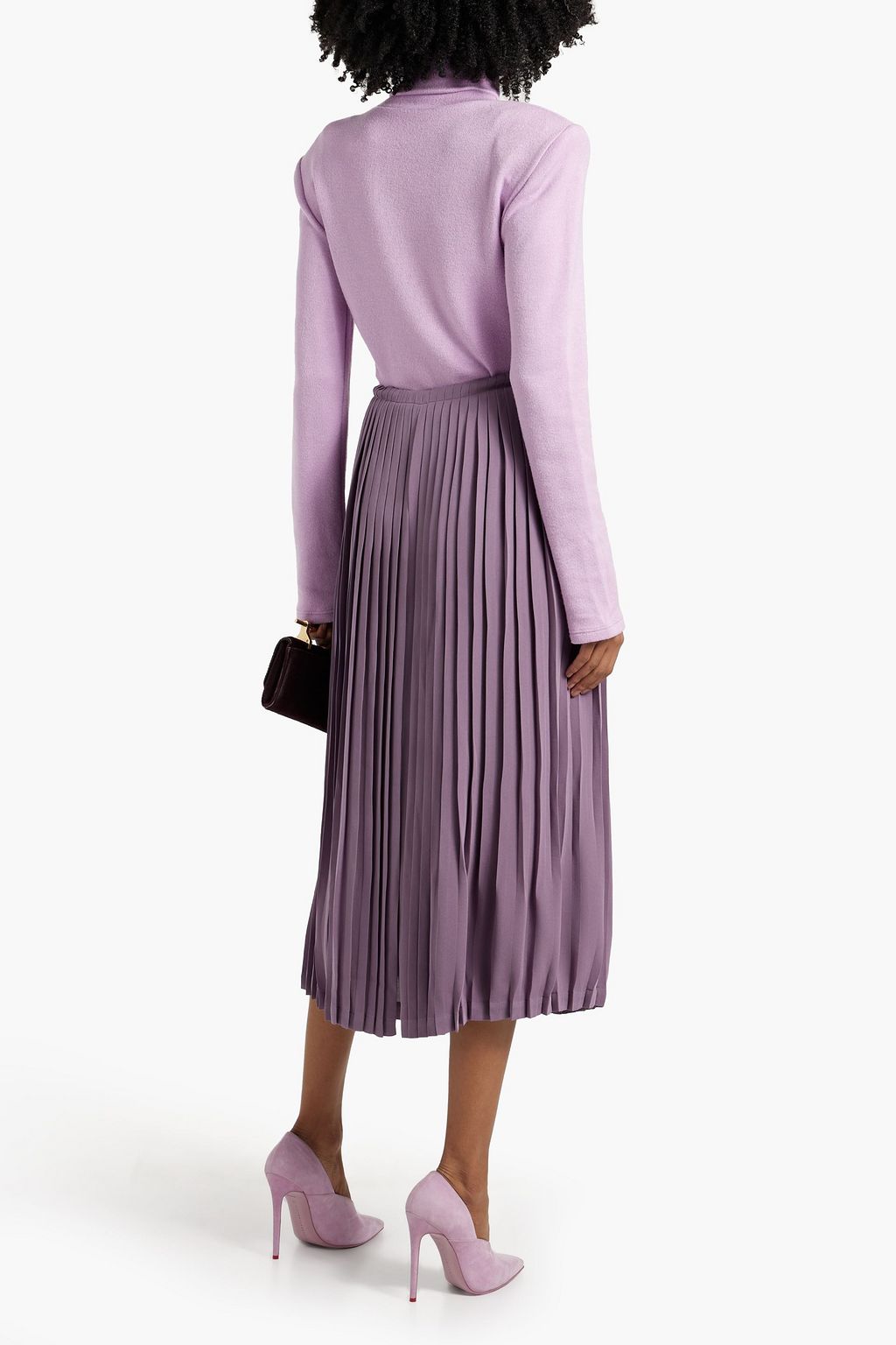 VALENTINO GARAVANI Pleated silk-crepe culottes