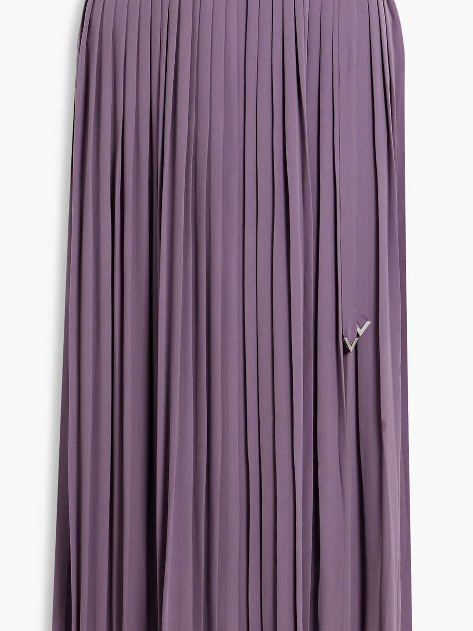 pleated silk-crepe culottes