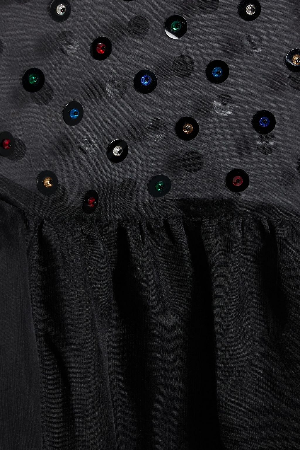 VALENTINO GARAVANI Embellished silk-chiffon top