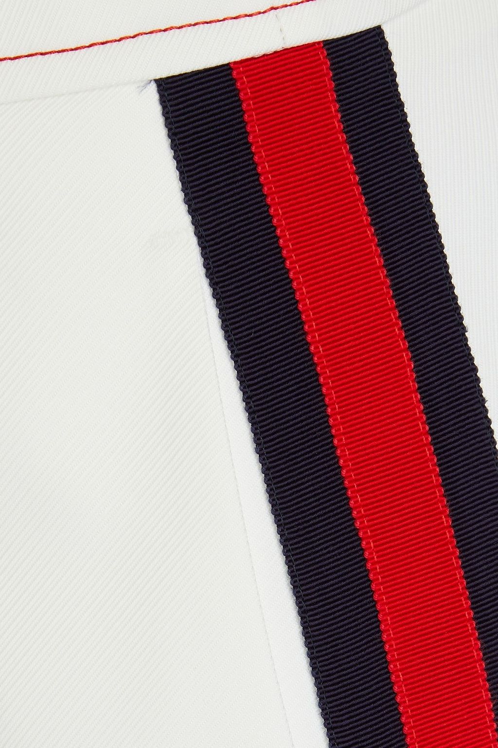 GUCCI Embroidered twill mini wrap skirt