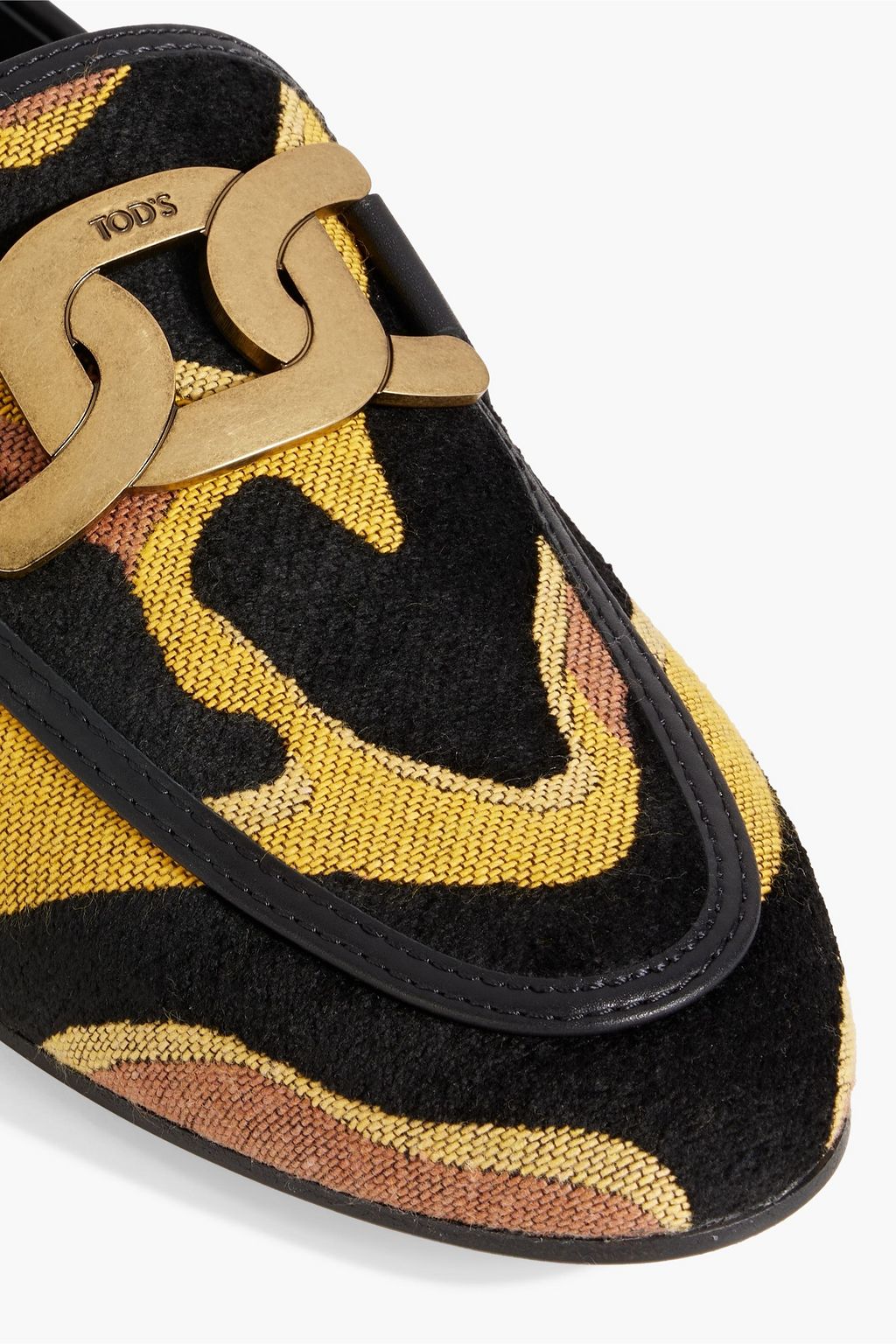 TOD'S Embellished jacquard loafers