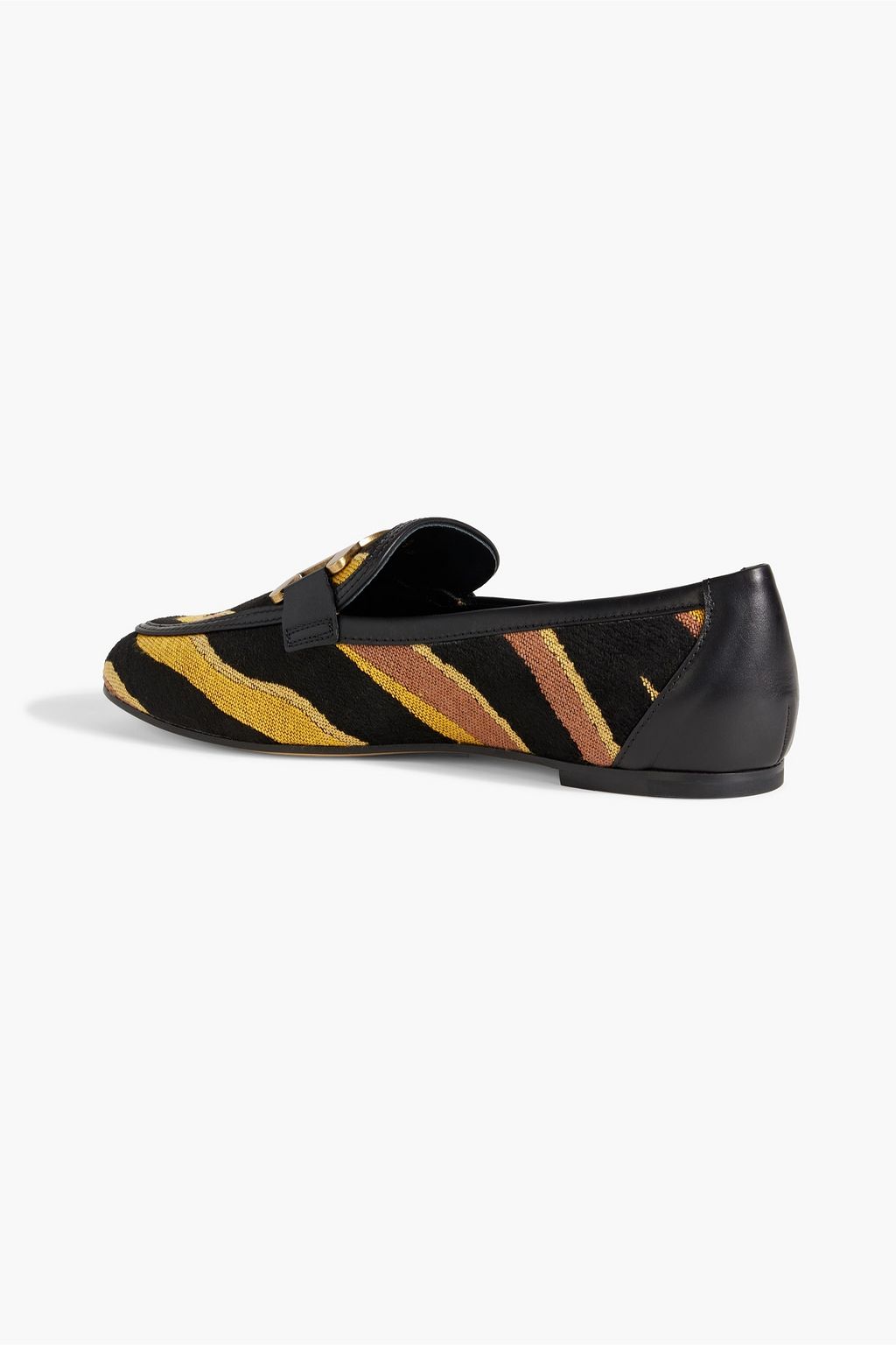 TOD'S Embellished jacquard loafers
