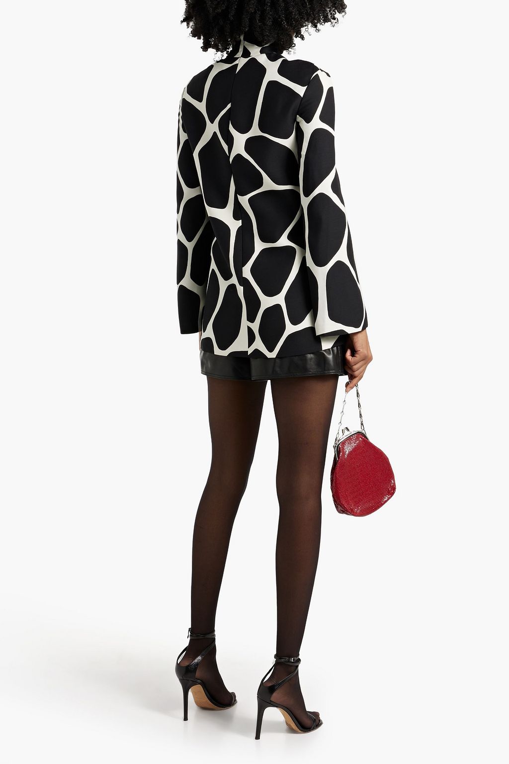VALENTINO GARAVANI Printed wool and silk-blend crepe blouse