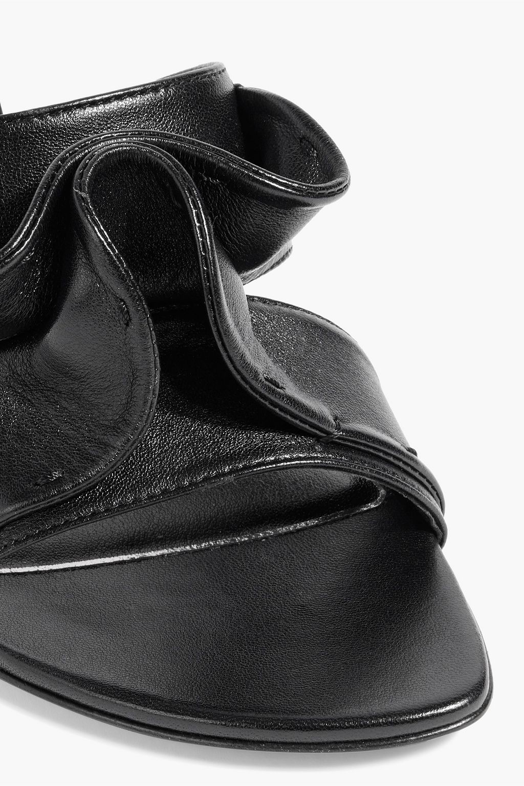 VALENTINO GARAVANI Ruffled leather mules