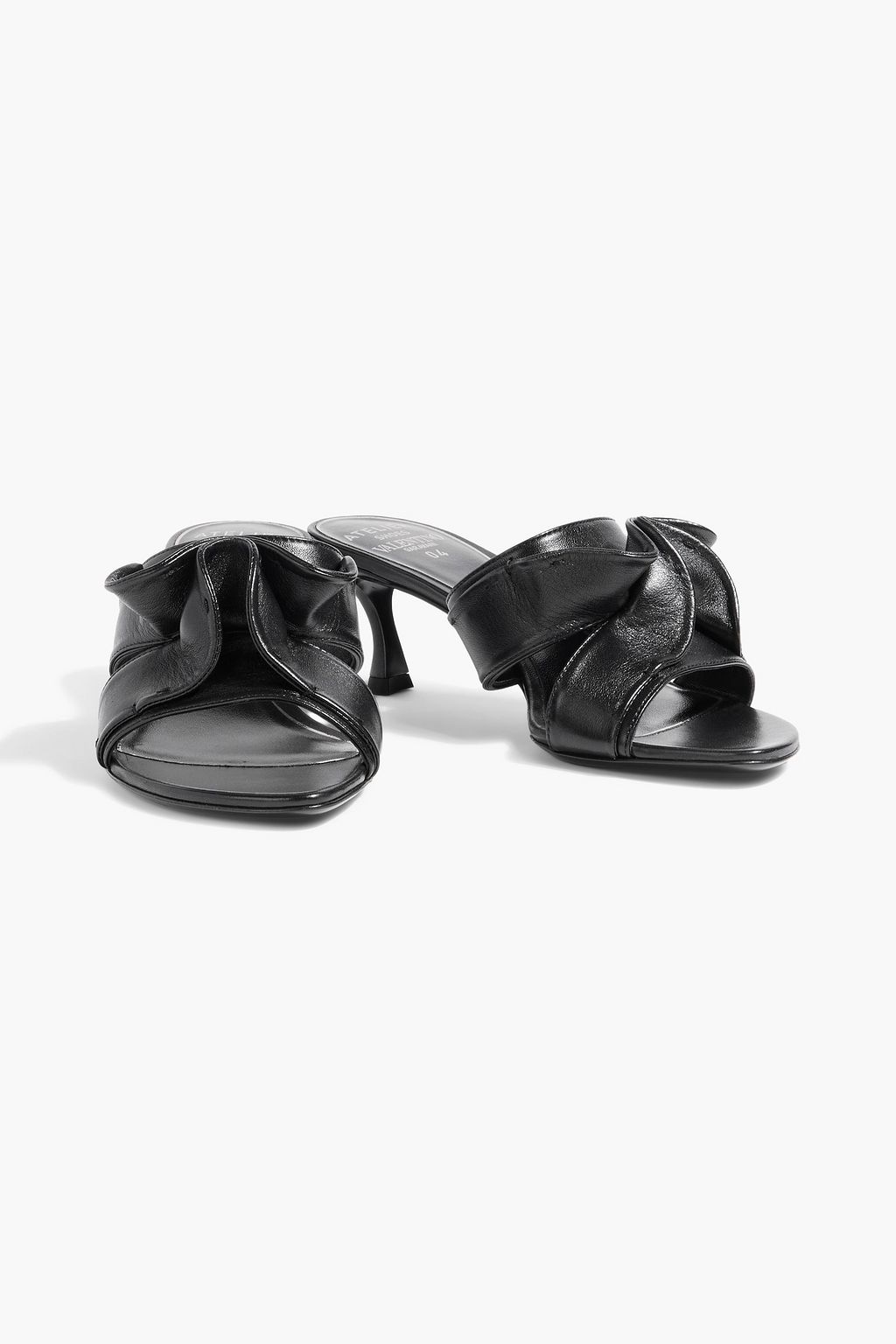VALENTINO GARAVANI Ruffled leather mules