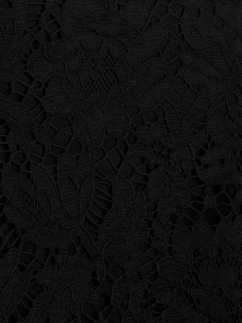 fluted cotton-blend corded lace mini dress