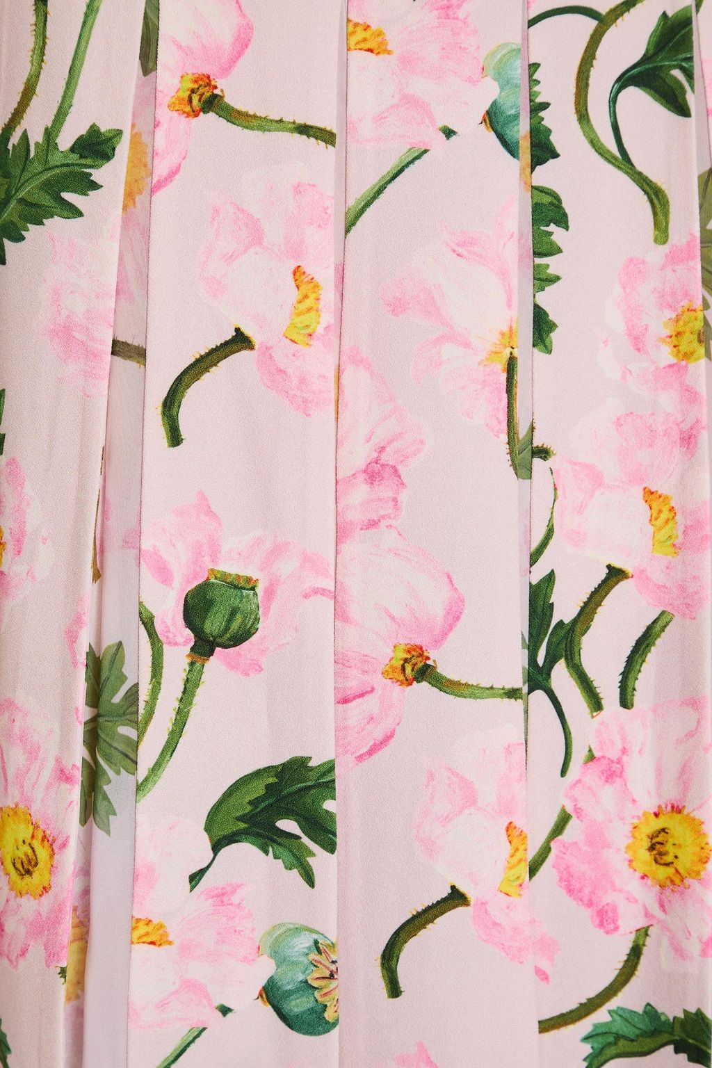OSCAR DE LA RENTA Floral-print crepe midi dress