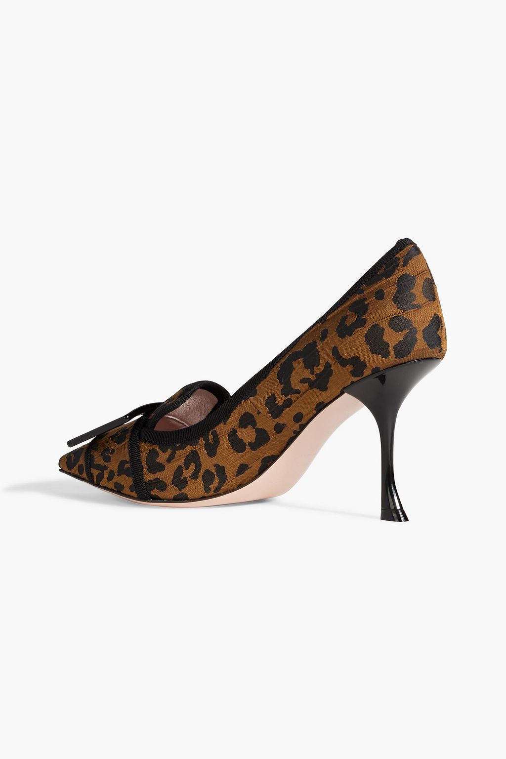 ROGER VIVIER Buckled leopard-jacquard pumps