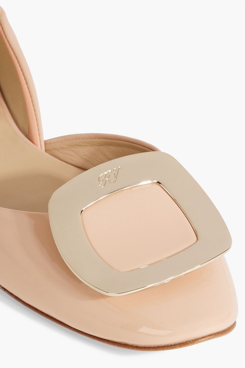 ROGER VIVIER Ballerine buckle-embellished patent-leather flats