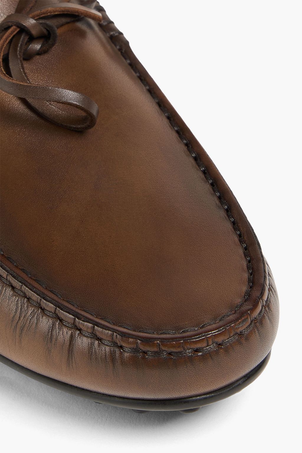 TOD'S City Gommino burnished-leather driving shoes