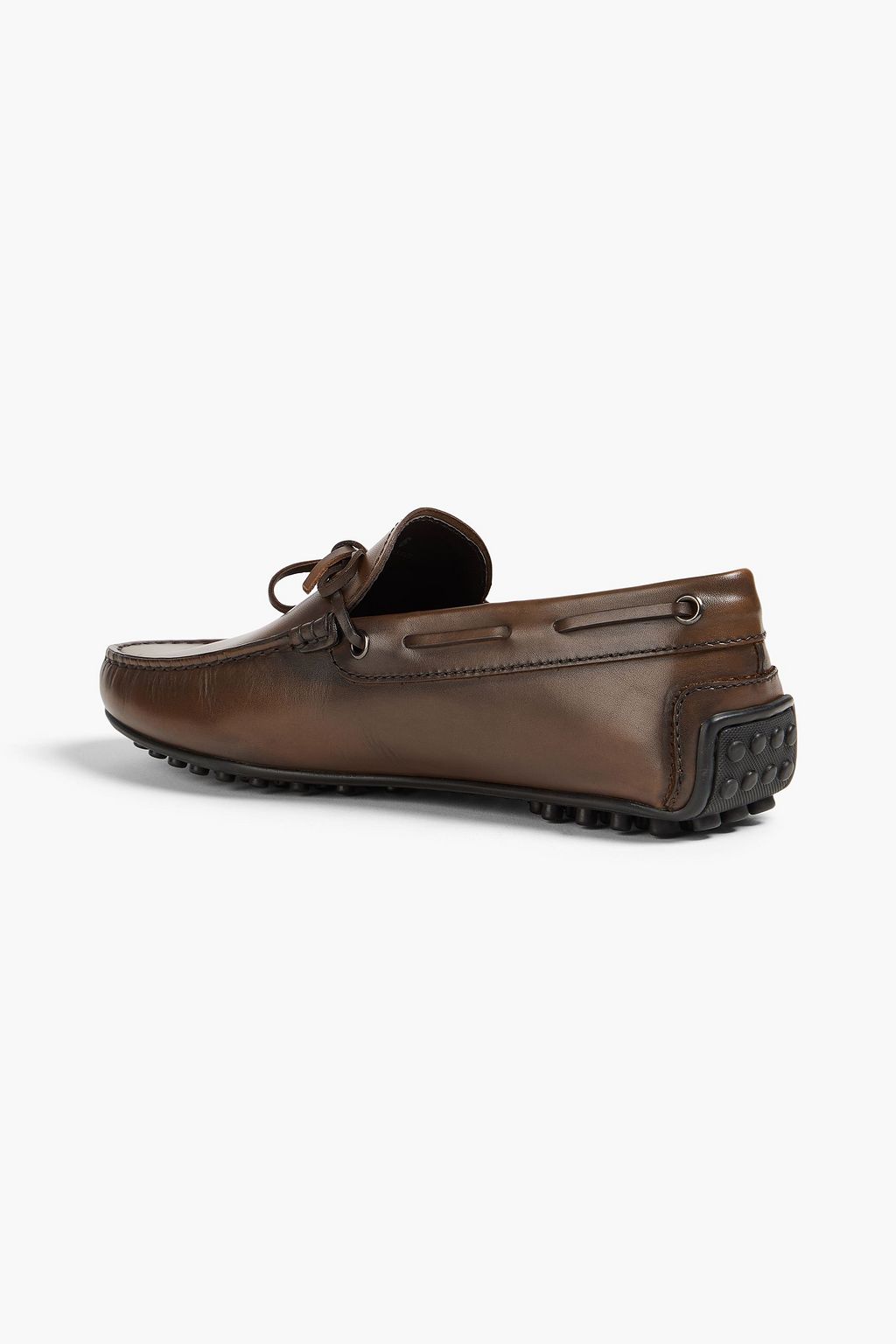 TOD'S City Gommino burnished-leather driving shoes