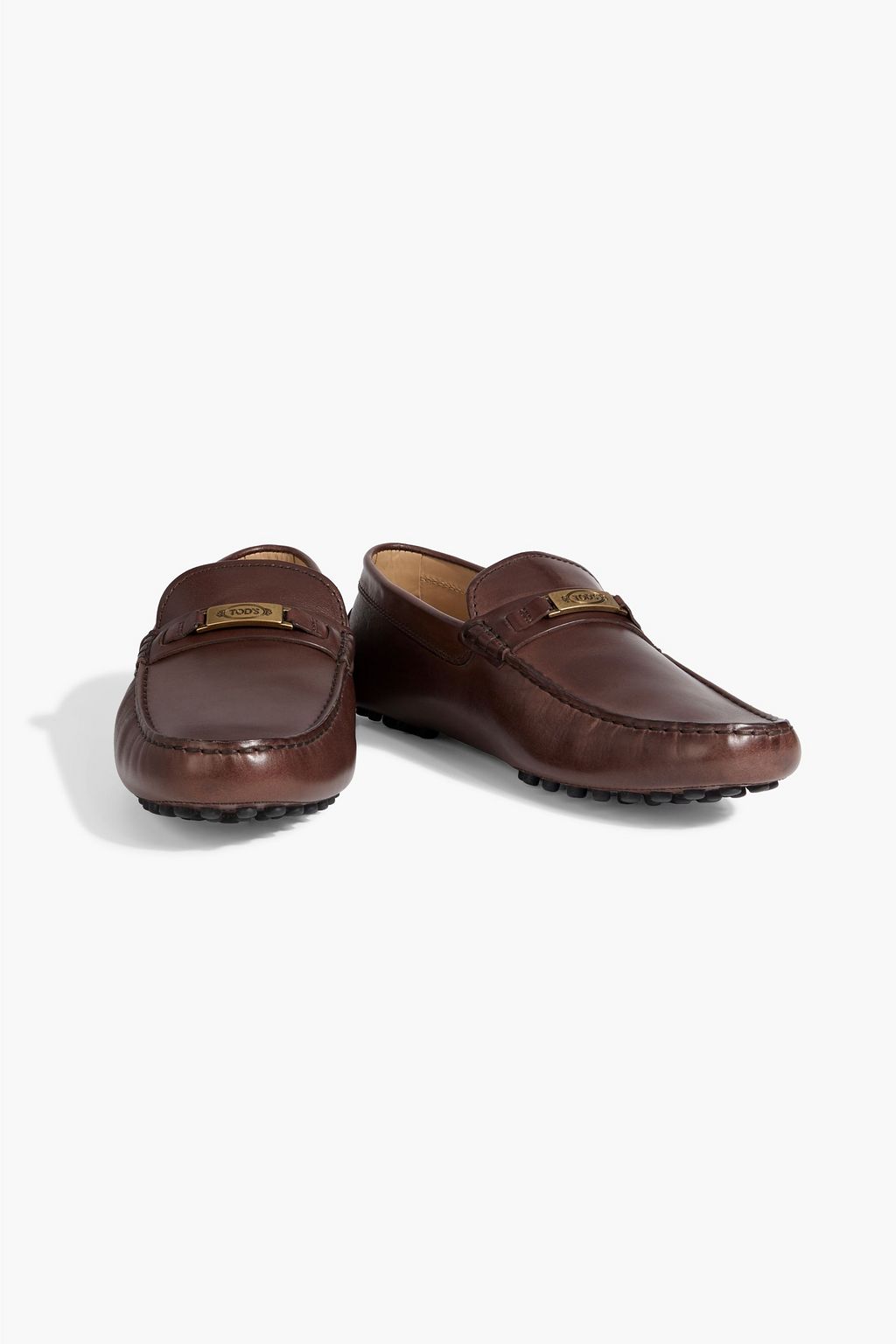 TOD'S Embellished leather loafers