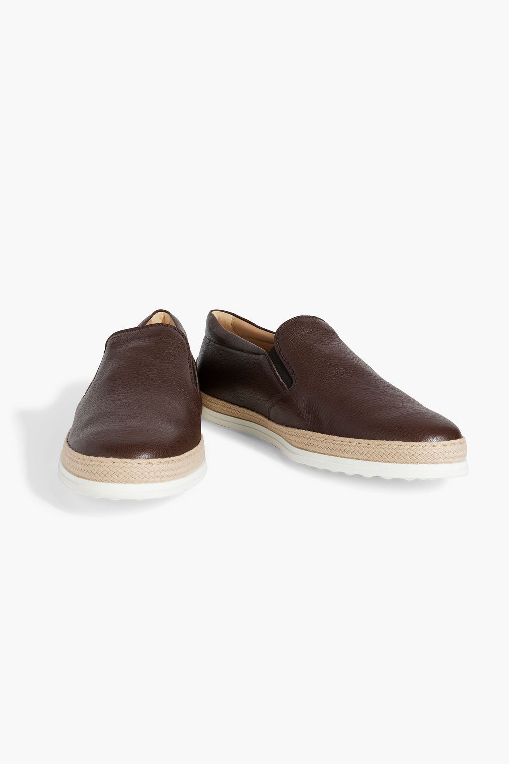 TOD'S Pebbled-leather slip-on sneakers