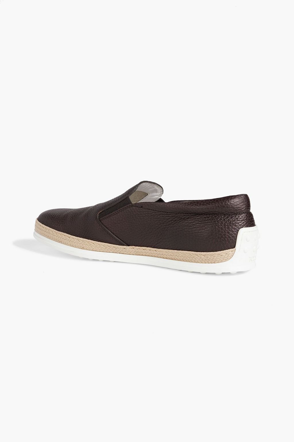 TOD'S Pebbled-leather slip-on sneakers
