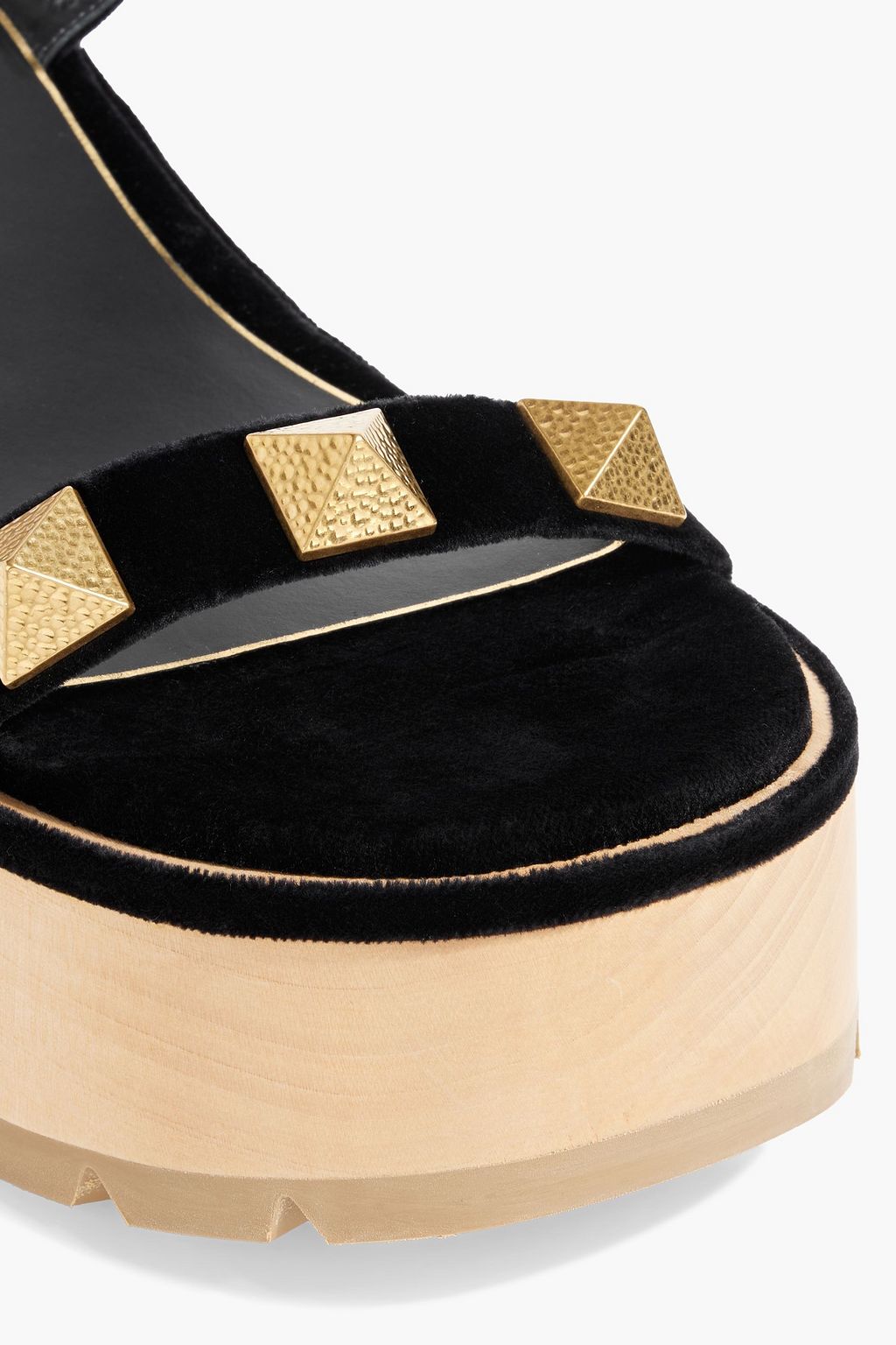VALENTINO GARAVANI Roman Stud velvet platform sandals