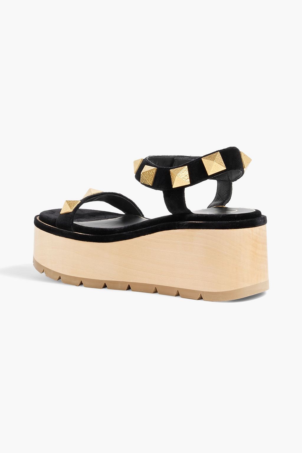 VALENTINO GARAVANI Roman Stud velvet platform sandals
