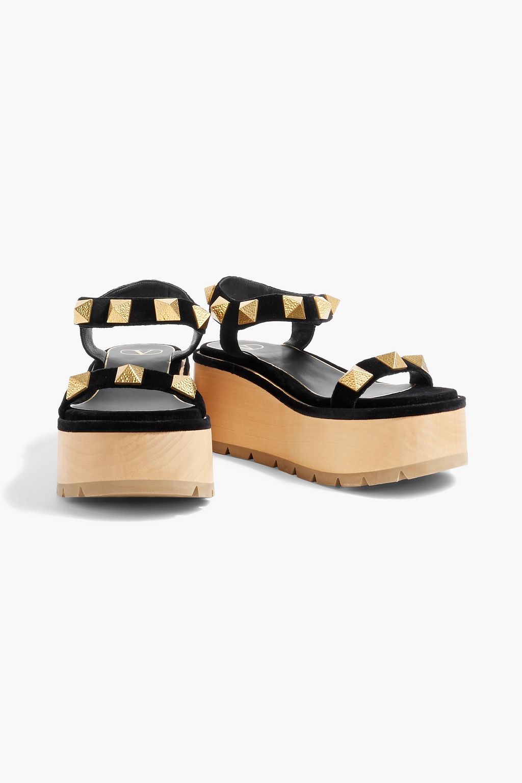 VALENTINO GARAVANI Roman Stud velvet platform sandals